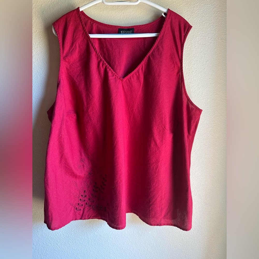 Lane Bryant Red Boxy Sleeveless Size 26/28 Top